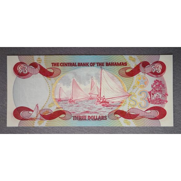 Bahamas 3 Dollars 1984 Unc
