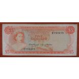 Bahamas 5 Dollars 1968 F+