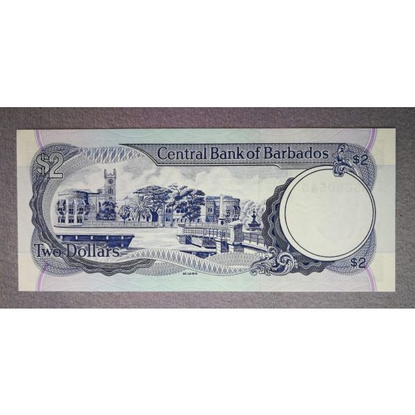 Barbados 2 Dollars 1986 UNC