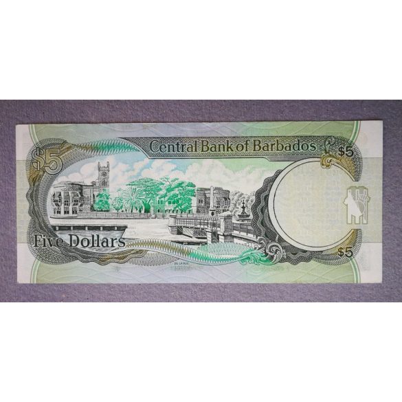 Barbados 5 Dollars 2000 UNC-