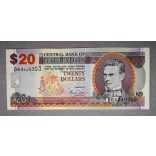 Barbados 20 Dollars 2007 UNC