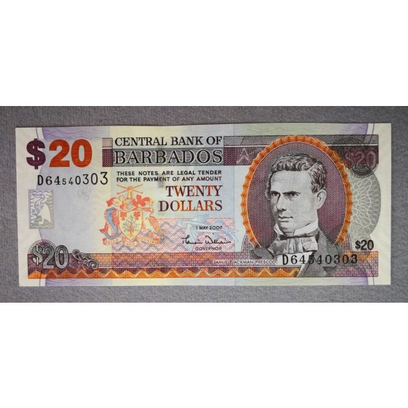 Barbados 20 Dollar 2007 UNC