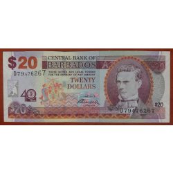 Barbados 20 dollar 2012 UNC commemorative