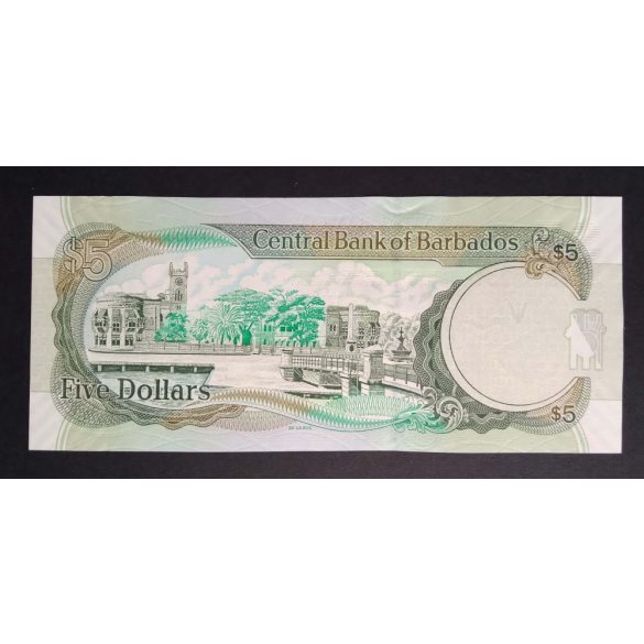 Barbados 5 Dollars 2012 UNC