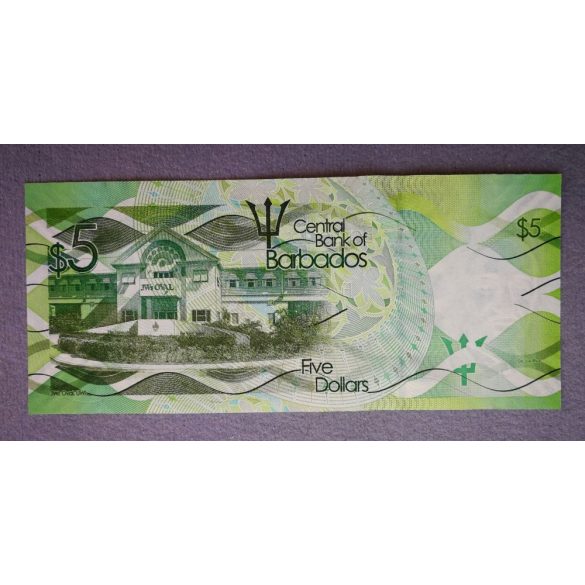 Barbados 5 Dollar 2013 UNC