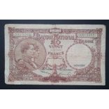 Belgium 20 Francs 1947 F