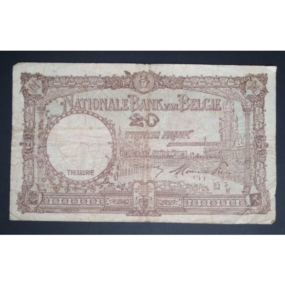 Belgium 20 Francs 1947 F