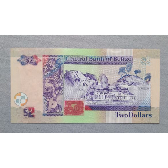 Belize 2 Dollars 2017 UNC