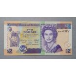 Belize 2 Dollars 2017 UNC