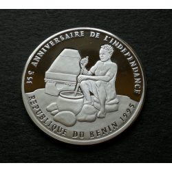 Benin 1000 Francs 1995 ezüst PP, emlékérme