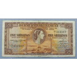 Bermuda 5 Shillings 1957 F-