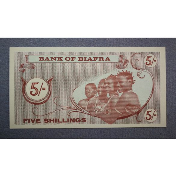Biafra 5 Shillings 1967 UNC
