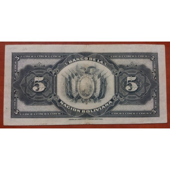 Bolivia 1 Boliviano 1911/29 P-113a.3 VF+