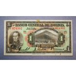 Bolivia 1 Boliviano 1928 F+