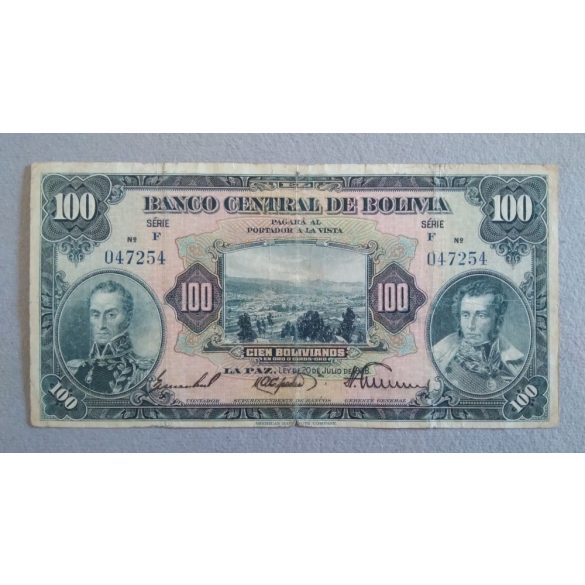 Bolivia 100 Bolivianos 1928 F