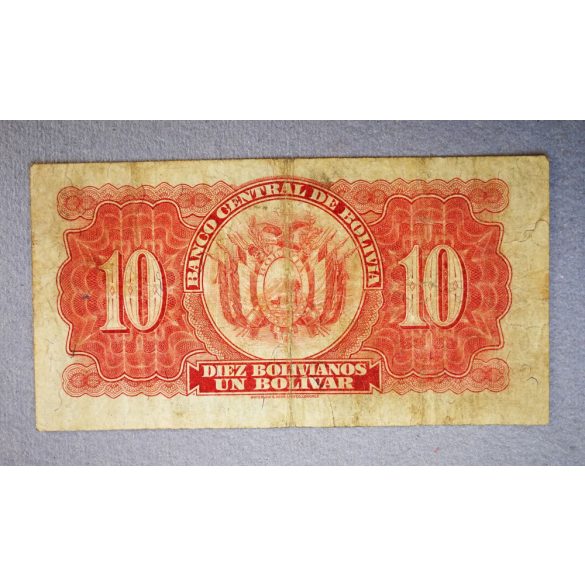 Bolivia 10 Bolivianos 1928 F