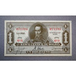 Bolivia 1 Boliviano 1928 Aunc