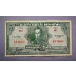 Bolivia 5 Bolivianos 1928 F