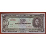 Bolivia 20 Bolivianos 1945 UNC