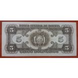 Bolívia 5 Bolivianos 1945 UNC