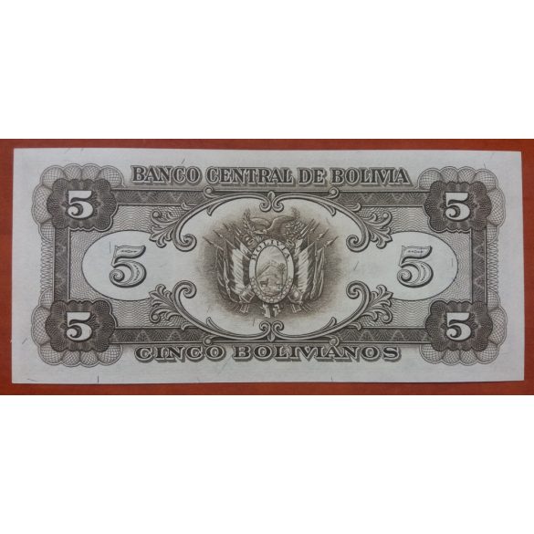 Bolívia 5 Bolivianos 1945 UNC