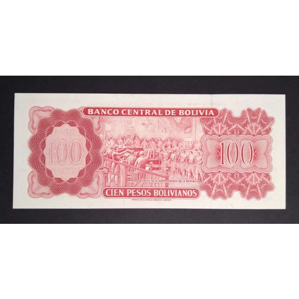 Bolivia 100 Bolivianos 1962 P-164Аa.2 Unc