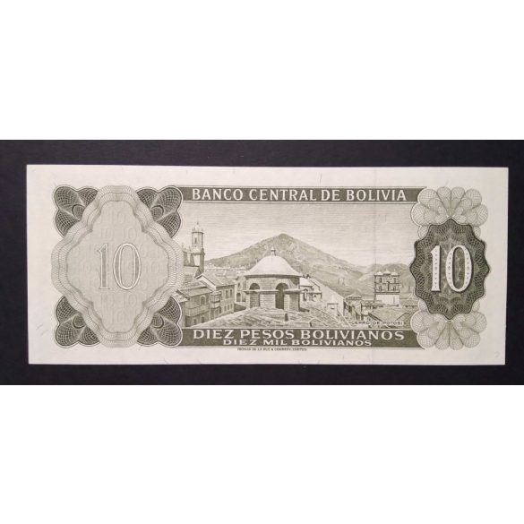 Bolivia 10 Bolivianos 1962 Unc 