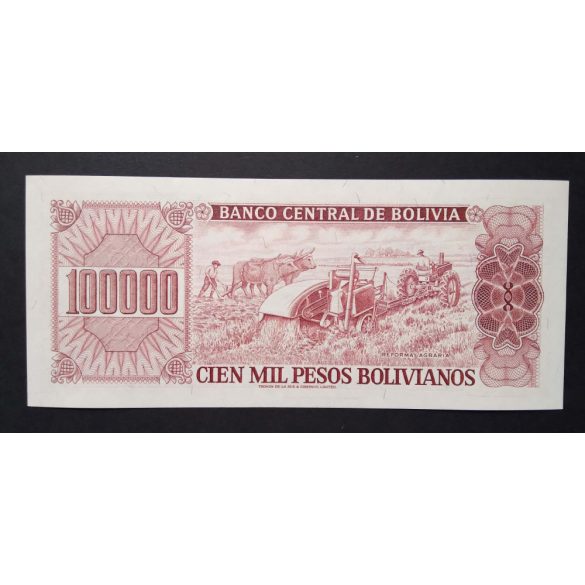 Bolivia 100000 Bolivianos 1984 Unc 