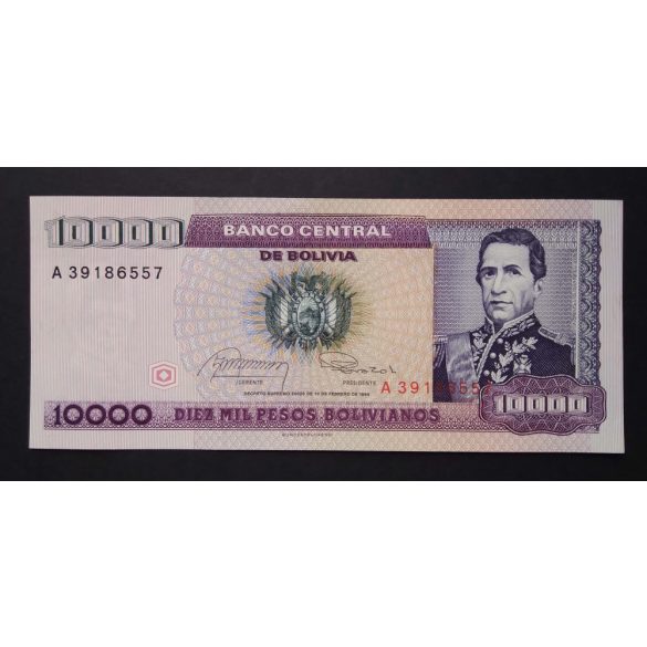 Bolivia 10000 Bolivianos 1984 Unc