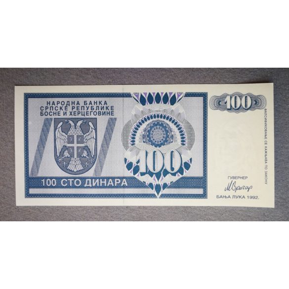 Bosznia-Hercegovina 100 Dinara 1992 Unc