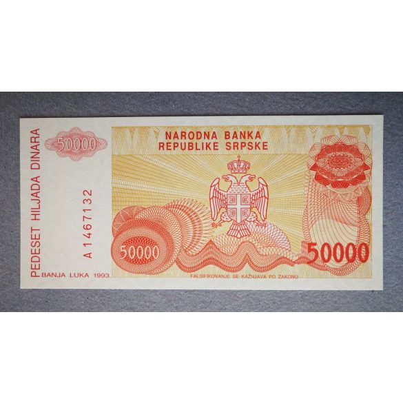 Bosnia and Herzegovina 50000 Dinara 1993 Unc