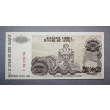 Bosnia and Herzegovina 500 million Dinara 1993 Unc-