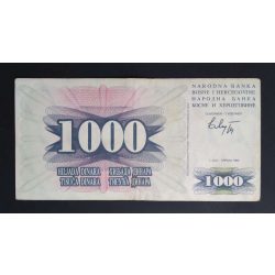 Bosznia-Hercegovina 1000 Dinara 1992 F 