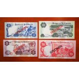 Botswana 2, 5, 10, 20 Pula 1979 Specimen Unc