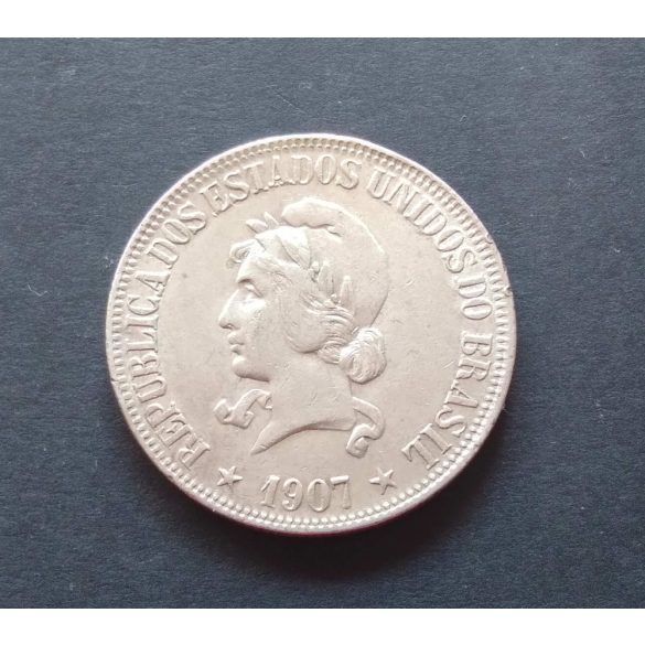 Brazília 1000 Réis 1907 ezüst 
