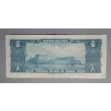 Brazilia 1 Cruzeiro 1944 VF hand-signed
