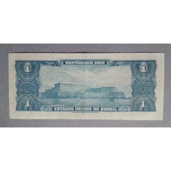 Brazilia 1 Cruzeiro 1944 VF hand-signed