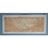 Brazilia 2 Cruzeiros 1944 VF hand-signed