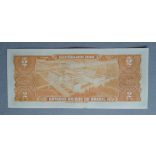 Brazil 2 Cruzeiros 1944 VF handwritten signature