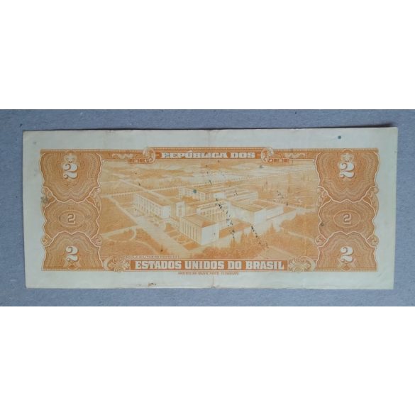 Brazilia 2 Cruzeiros 1944 VF hand-signed
