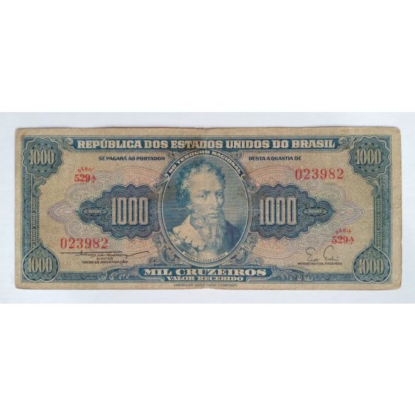 Brazilia 1000 Cruzeiros 1953 F