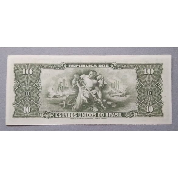 Brazilia 10 Cruzeiros 1953 XF+