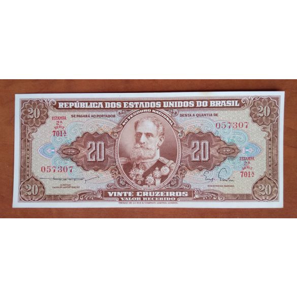 Brazília 20 Cruzeiros 1955 Unc