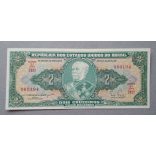 Brazilia 2 Cruzeiros 1956 Unc