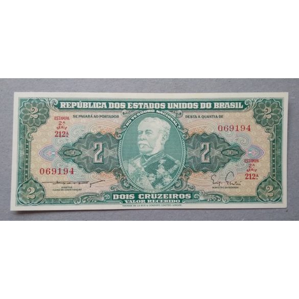 Brazília 2 Cruzeiros 1956 Unc