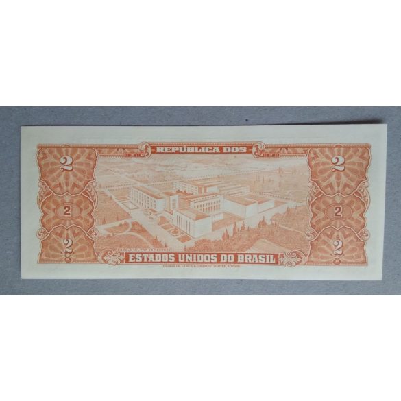Brazilia 2 Cruzeiros 1956 Unc