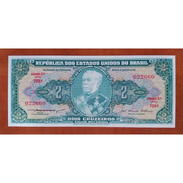 Brazilia 2 Cruzeiros 1957 Unc