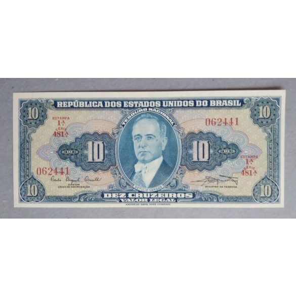 Brazilia 10 Cruzeiros 1961 Unc