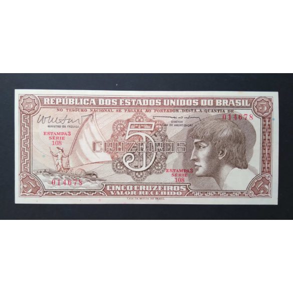 Brazília 5 Cruzeiros 1961 Unc