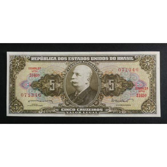 Brazília 5 Cruzeiros 1962 Unc